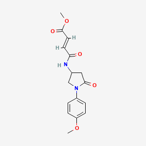 Methyl (E)-4-[[1-(4-methoxyphenyl)-5-oxopyrrolidin-3-yl]amino]-4-oxobut-2-enoate