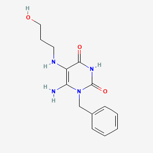 6-Amino-1-benzyl-5-(3-hydroxy-propylamino)-1H-pyrimidine-2,4-dione