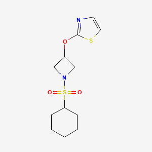 2-((1-(Cyclohexylsulfonyl)azetidin-3-yl)oxy)thiazole