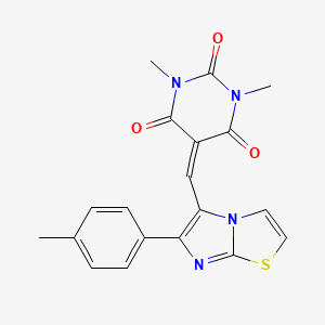 1,3-dimethyl-5-{[6-(4-methylphenyl)imidazo[2,1-b][1,3]thiazol-5-yl]methylene}-2,4,6(1H,3H,5H)-pyrimidinetrione