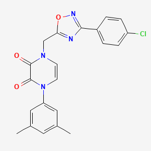 1-{[3-(4-Chlorophenyl)-1,2,4-oxadiazol-5-yl]methyl}-4-(3,5-dimethylphenyl)-1,4-dihydro-2,3-pyrazinedione