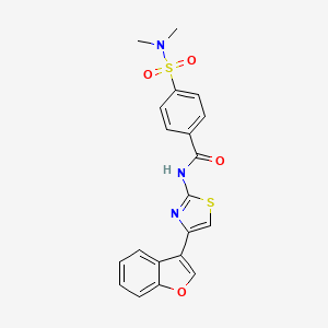 N-[4-(1-benzofuran-3-yl)-1,3-thiazol-2-yl]-4-(dimethylsulfamoyl)benzamide