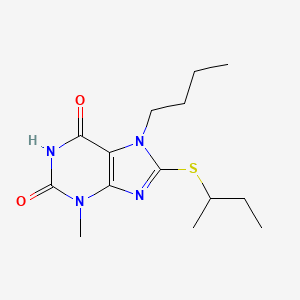 8-Butan-2-ylsulfanyl-7-butyl-3-methylpurine-2,6-dione