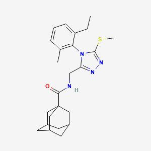 N-[[4-(2-ethyl-6-methylphenyl)-5-methylsulfanyl-1,2,4-triazol-3-yl]methyl]adamantane-1-carboxamide