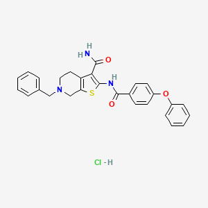 6-Benzyl-2-(4-phenoxybenzamido)-4,5,6,7-tetrahydrothieno[2,3-c]pyridine-3-carboxamide hydrochloride