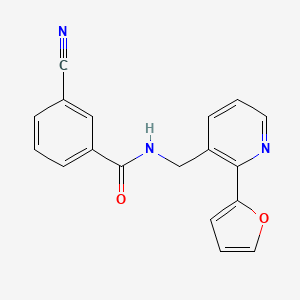 3-cyano-N-((2-(furan-2-yl)pyridin-3-yl)methyl)benzamide