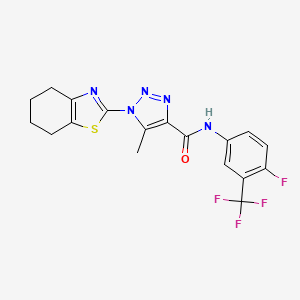 N-(4-fluoro-3-(trifluoromethyl)phenyl)-5-methyl-1-(4,5,6,7-tetrahydrobenzo[d]thiazol-2-yl)-1H-1,2,3-triazole-4-carboxamide