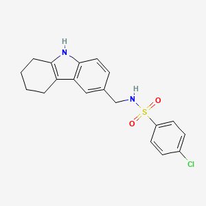 4-chloro-N-((2,3,4,9-tetrahydro-1H-carbazol-6-yl)methyl)benzenesulfonamide