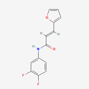 molecular formula C13H9F2NO2 B2572106 N-(3,4-difluorophenyl)-3-(2-furyl)acrylamide CAS No. 477867-10-0