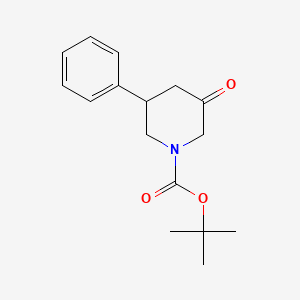 molecular formula C16H21NO3 B2572113 Tert-butyl 3-oxo-5-phenylpiperidine-1-carboxylate CAS No. 1824093-84-6