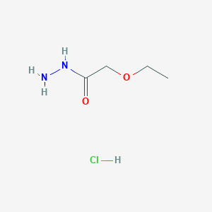 molecular formula C4H11ClN2O2 B2572115 2-Ethoxyacetohydrazide hydrochloride CAS No. 1049750-42-6; 39242-95-0