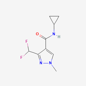 molecular formula C9H11F2N3O B2572138 N-cyclopropyl-3-(difluoromethyl)-1-methylpyrazole-4-carboxamide CAS No. 2325931-14-2