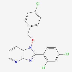 molecular formula C19H12Cl3N3O B2572141 1-[(4-chlorobenzyl)oxy]-2-(2,4-dichlorophenyl)-1H-imidazo[4,5-b]pyridine CAS No. 338978-55-5