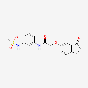 N-(3-methanesulfonamidophenyl)-2-[(3-oxo-2,3-dihydro-1H-inden-5-yl)oxy]acetamide
