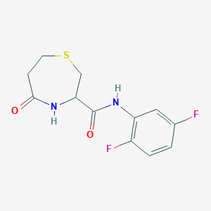 N-(2,5-difluorophenyl)-5-oxo-1,4-thiazepane-3-carboxamide