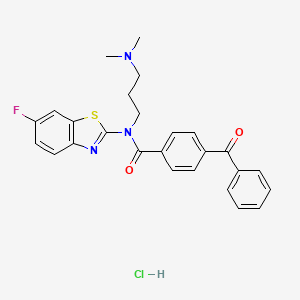 4-benzoyl-N-(3-(dimethylamino)propyl)-N-(6-fluorobenzo[d]thiazol-2-yl)benzamide hydrochloride