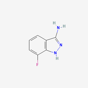 molecular formula C7H6FN3 B2572223 7-氟-1H-吲唑-3-胺 CAS No. 404827-60-7