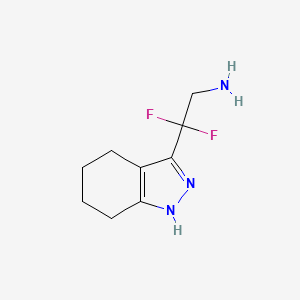 2,2-difluoro-2-(4,5,6,7-tetrahydro-2H-indazol-3-yl)ethan-1-amine