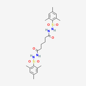 molecular formula C24H34N4O6S2 B2572280 N'1,N'6-bis(2,4,6-trimethylbenzenesulfonyl)hexanedihydrazide CAS No. 301314-50-1