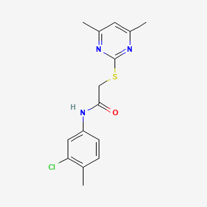 N-(3-Chloro-4-methylphenyl)-2-((4,6-dimethylpyrimidin-2-yl)thio)acetamide