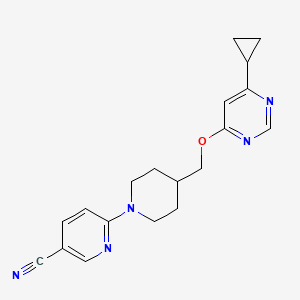 6-(4-(((6-Cyclopropylpyrimidin-4-yl)oxy)methyl)piperidin-1-yl)nicotinonitrile