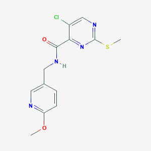 5-chloro-N-[(6-methoxypyridin-3-yl)methyl]-2-(methylsulfanyl)pyrimidine-4-carboxamide