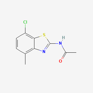 molecular formula C10H9ClN2OS B2572301 N-(7-chloro-4-methyl-1,3-benzothiazol-2-yl)acetamide CAS No. 912758-37-3