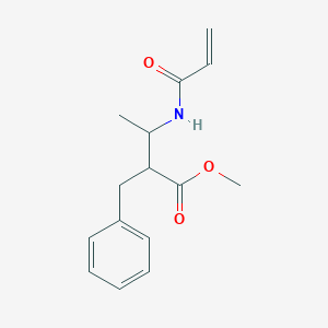 molecular formula C15H19NO3 B2572344 Methyl 2-benzyl-3-(prop-2-enamido)butanoate CAS No. 2411256-36-3