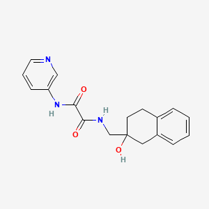 molecular formula C18H19N3O3 B2572362 N-[(2-hydroxy-1,2,3,4-tetrahydronaphthalen-2-yl)methyl]-N'-(pyridin-3-yl)ethanediamide CAS No. 1421526-58-0