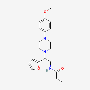 N-(2-(furan-2-yl)-2-(4-(4-methoxyphenyl)piperazin-1-yl)ethyl)propionamide