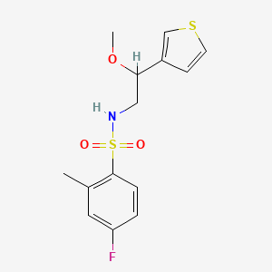 4-fluoro-N-(2-methoxy-2-(thiophen-3-yl)ethyl)-2-methylbenzenesulfonamide