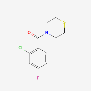 molecular formula C11H11ClFNOS B2572397 4-(2-Chloro-4-fluorobenzoyl)thiomorpholine CAS No. 1197466-90-2