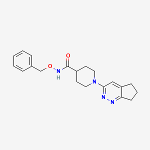 N-(benzyloxy)-1-{5H,6H,7H-cyclopenta[c]pyridazin-3-yl}piperidine-4-carboxamide