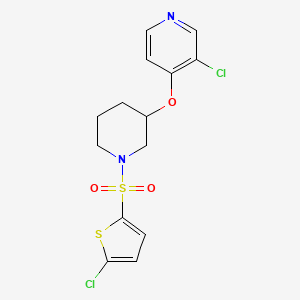 3-Chloro-4-((1-((5-chlorothiophen-2-yl)sulfonyl)piperidin-3-yl)oxy)pyridine