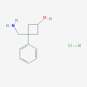 (1S,3s)-3-(aminomethyl)-3-phenylcyclobutan-1-ol hydrochloride