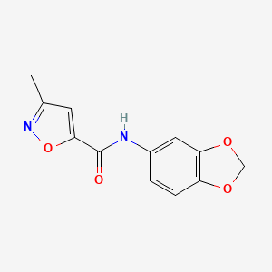 N-(1,3-benzodioxol-5-yl)-3-methyl-1,2-oxazole-5-carboxamide