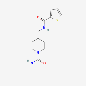 N-(tert-butyl)-4-((thiophene-2-carboxamido)methyl)piperidine-1-carboxamide