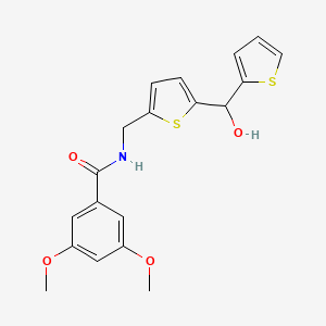 N-((5-(hydroxy(thiophen-2-yl)methyl)thiophen-2-yl)methyl)-3,5-dimethoxybenzamide
