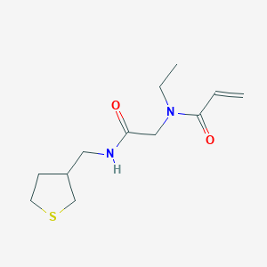 N-Ethyl-N-[2-oxo-2-(thiolan-3-ylmethylamino)ethyl]prop-2-enamide