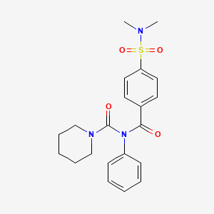 molecular formula C21H25N3O4S B2572445 N-[4-(dimethylsulfamoyl)benzoyl]-N-phenylpiperidine-1-carboxamide CAS No. 899992-47-3
