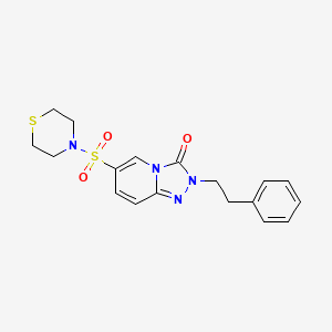 2-phenethyl-6-(thiomorpholinosulfonyl)-[1,2,4]triazolo[4,3-a]pyridin-3(2H)-one