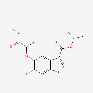 Propan-2-yl 6-bromo-5-[(1-ethoxy-1-oxopropan-2-yl)oxy]-2-methyl-1-benzofuran-3-carboxylate