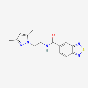N-(2-(3,5-dimethyl-1H-pyrazol-1-yl)ethyl)benzo[c][1,2,5]thiadiazole-5-carboxamide