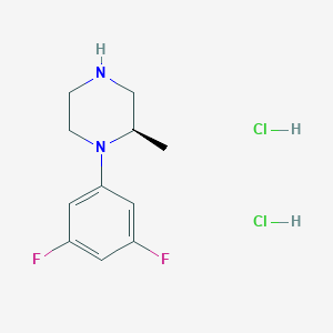(2R)-1-(3,5-Difluorophenyl)-2-methylpiperazine;dihydrochloride