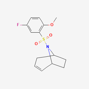 molecular formula C14H16FNO3S B2572458 (1R,5S)-8-((5-fluoro-2-methoxyphenyl)sulfonyl)-8-azabicyclo[3.2.1]oct-2-ene CAS No. 1797643-51-6