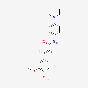 (2E)-N-[4-(diethylamino)phenyl]-3-(3,4-dimethoxyphenyl)prop-2-enamide