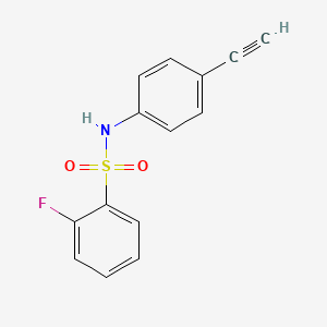 N-(4-ethynylphenyl)-2-fluorobenzenesulfonamide
