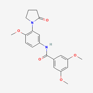 3,5-dimethoxy-N-(4-methoxy-3-(2-oxopyrrolidin-1-yl)phenyl)benzamide