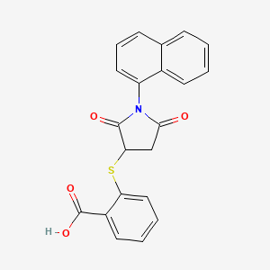 2-((1-(Naphthalen-1-yl)-2,5-dioxopyrrolidin-3-yl)thio)benzoic acid