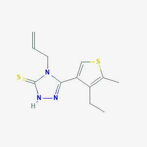 4-allyl-5-(4-ethyl-5-methylthien-3-yl)-4H-1,2,4-triazole-3-thiol